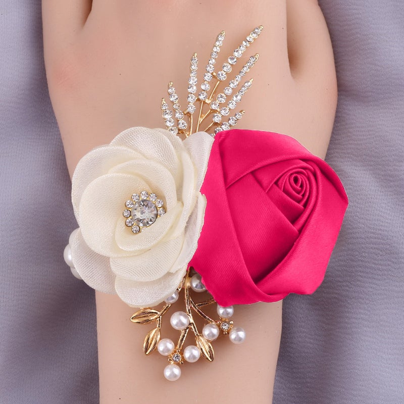 Supply Of Bride And Groom Wedding Corsage Wrist Flower Suit Diy Wedding Dress Accessories Manufacturers Xh925 - Image 1